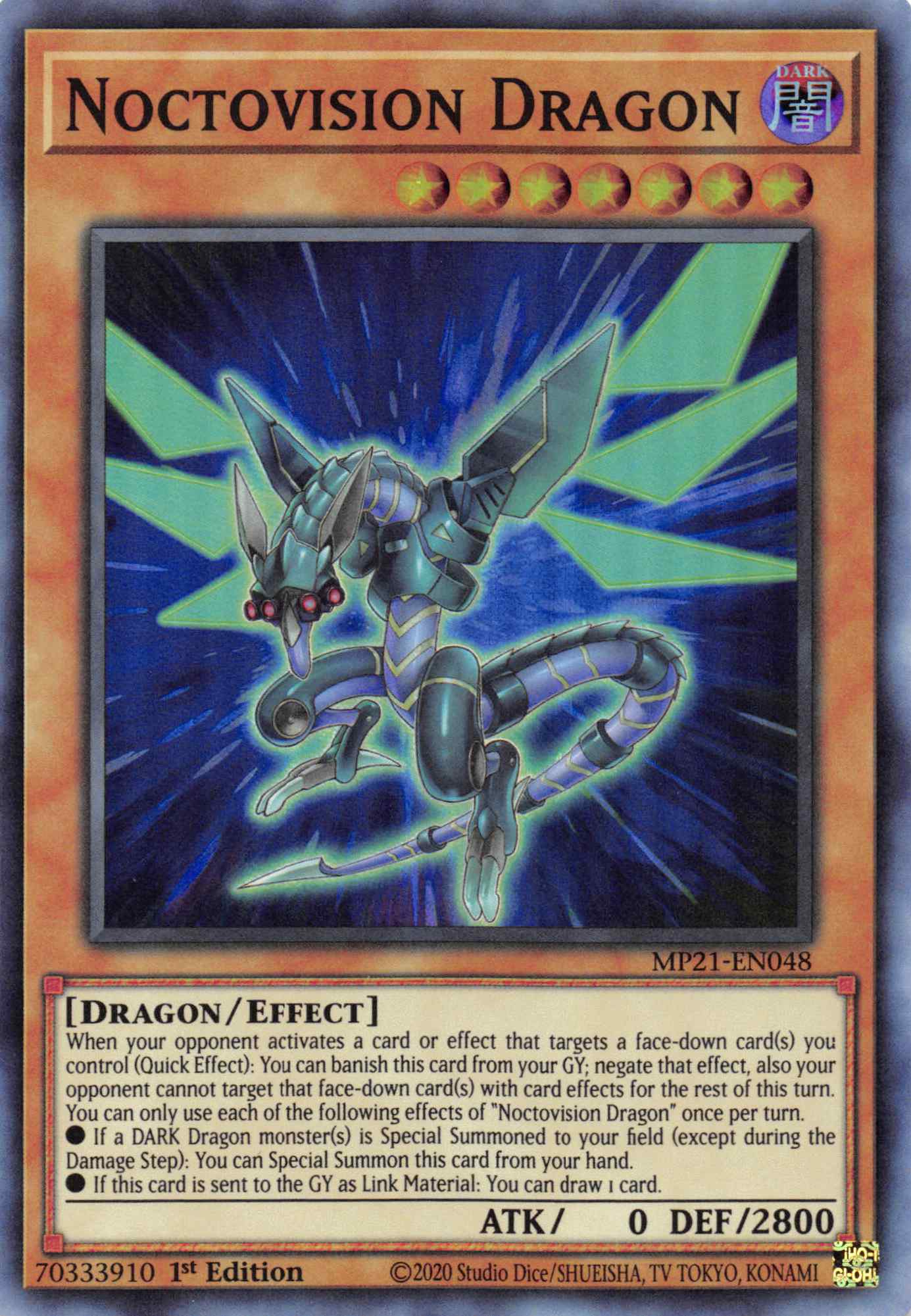 Noctovision Dragon [MP21-EN048] Super Rare | Kessel Run Games Inc. 