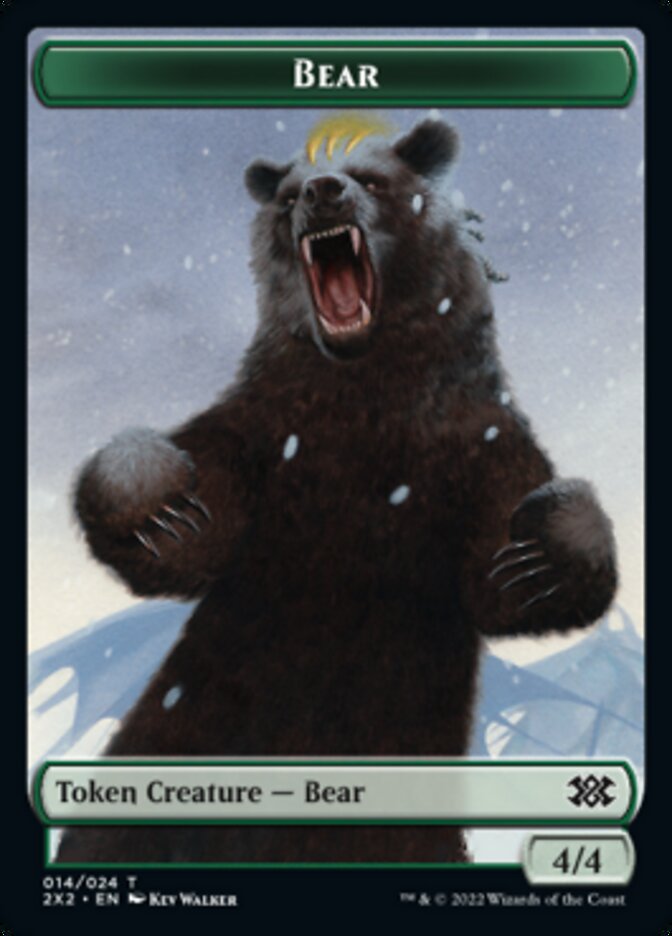 Bear // Monk Double-Sided Token [Double Masters 2022 Tokens] | Kessel Run Games Inc. 