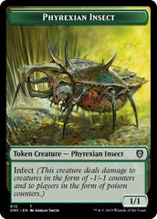 Phyrexian Mite // Phyrexian Insect Double-Sided Token [Phyrexia: All Will Be One Commander Tokens] | Kessel Run Games Inc. 