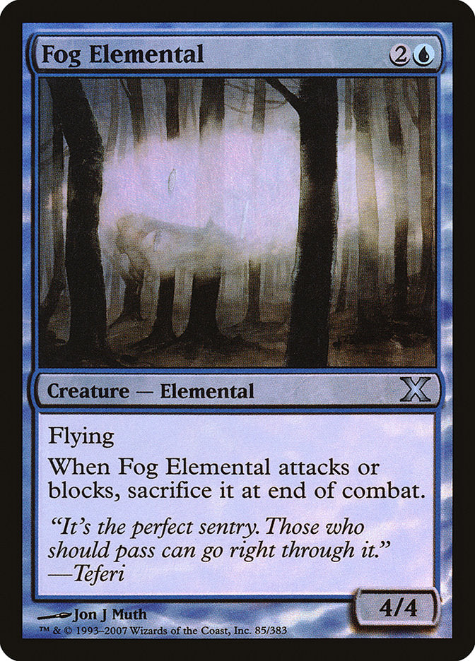 Fog Elemental (Premium Foil) [Tenth Edition] | Kessel Run Games Inc. 