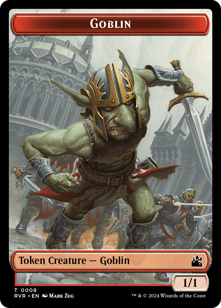 Goblin (0008) // Rhino Double-Sided Token [Ravnica Remastered Tokens] | Kessel Run Games Inc. 