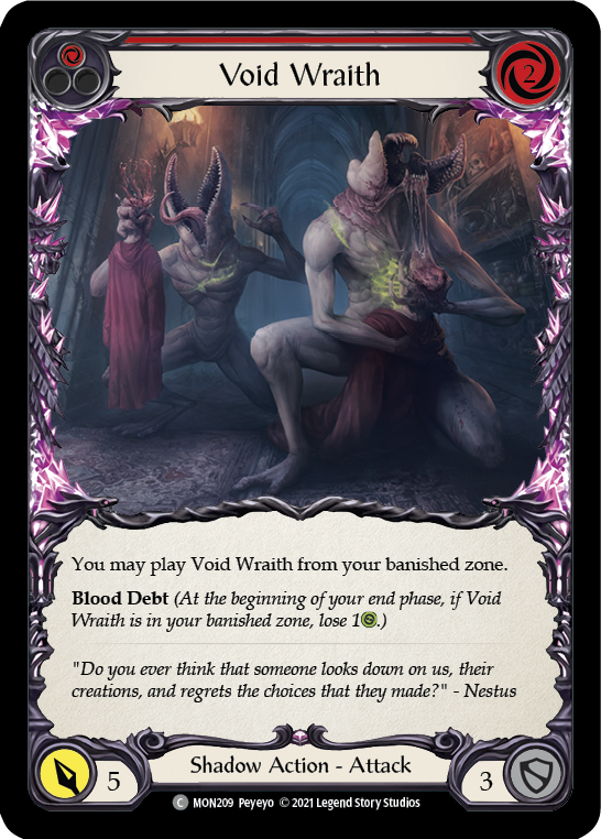 Void Wraith (Red) [MON209] (Monarch)  1st Edition Normal | Kessel Run Games Inc. 