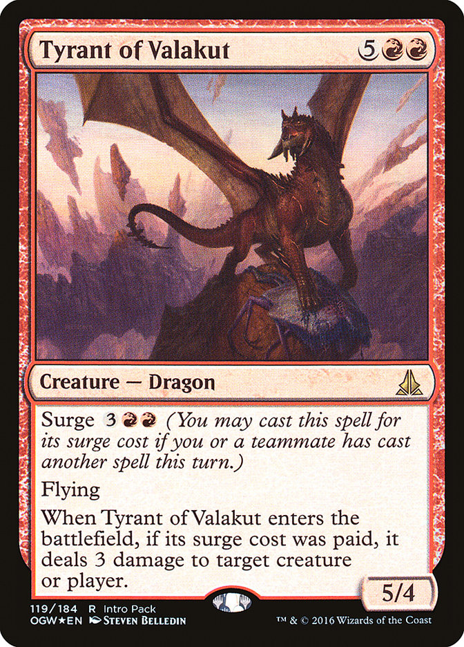 Tyrant of Valakut (Intro Pack) [Oath of the Gatewatch Promos] | Kessel Run Games Inc. 