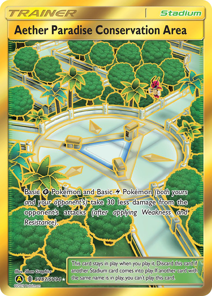 Aether Paradise Conservation Area (SV87/SV94) [Sun & Moon: Hidden Fates - Shiny Vault] | Kessel Run Games Inc. 