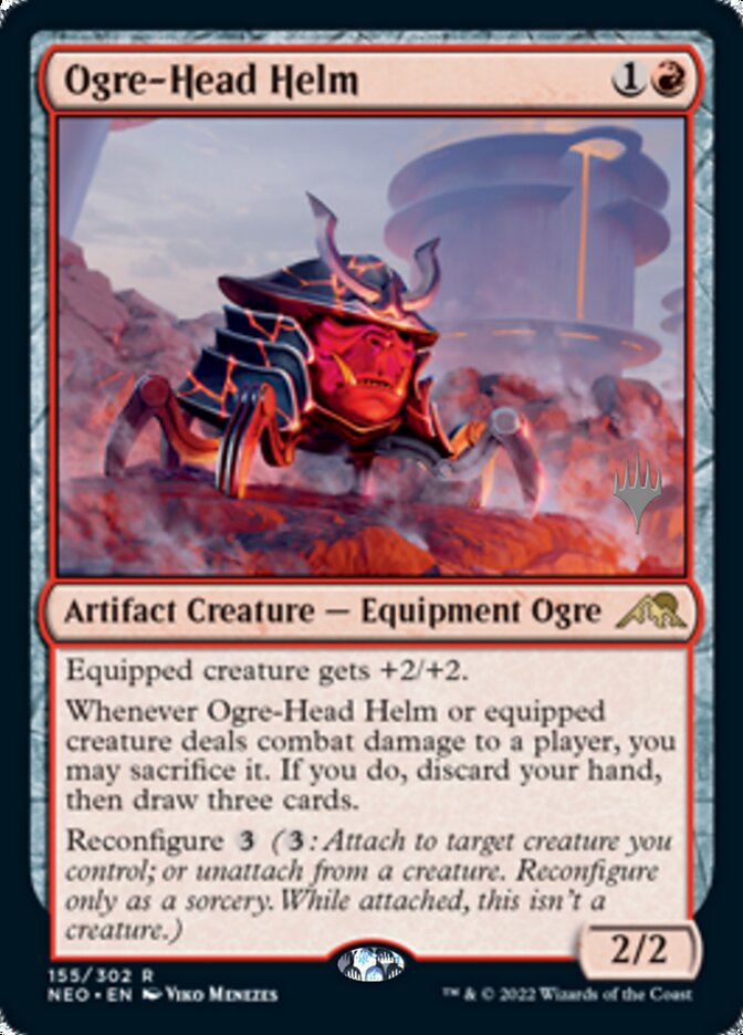 Ogre-Head Helm (Promo Pack) [Kamigawa: Neon Dynasty Promos] | Kessel Run Games Inc. 