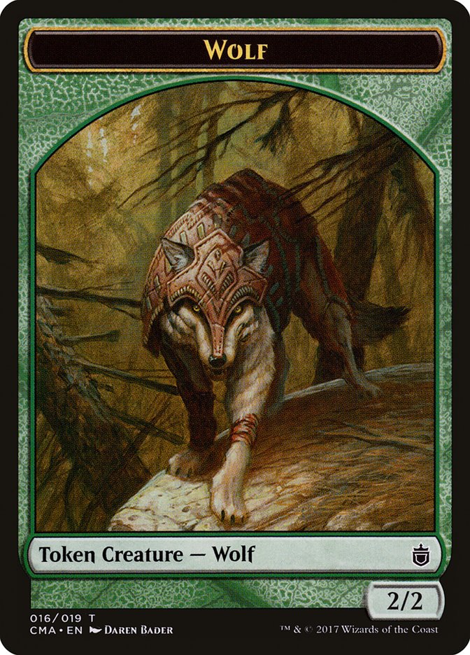 Wolf Token (016/019) [Commander Anthology Tokens] | Kessel Run Games Inc. 