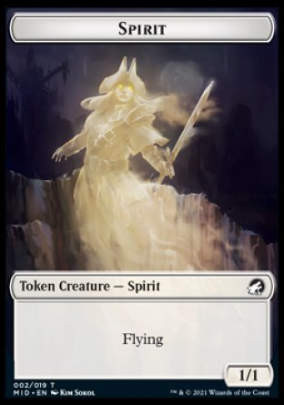 Spirit Token [Innistrad: Midnight Hunt Tokens] | Kessel Run Games Inc. 