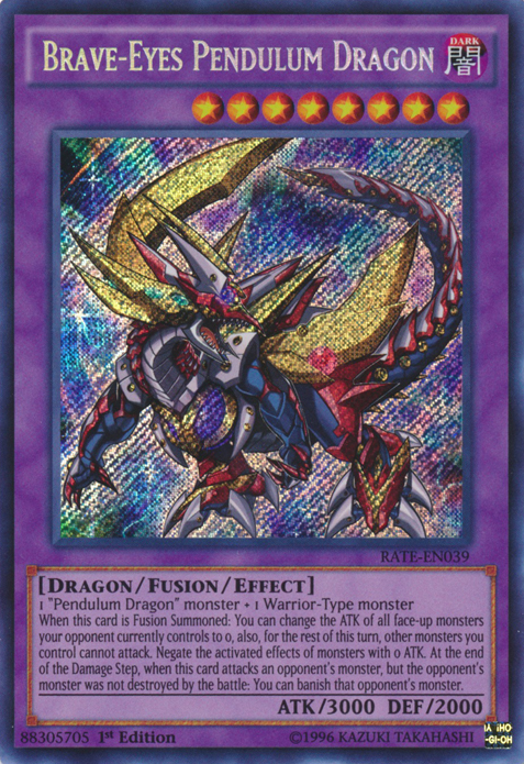 Brave-Eyes Pendulum Dragon [RATE-EN039] Secret Rare | Kessel Run Games Inc. 