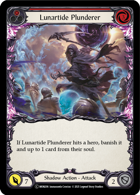 Lunartide Plunderer (Red) [U-MON206-RF] (Monarch Unlimited)  Unlimited Rainbow Foil | Kessel Run Games Inc. 