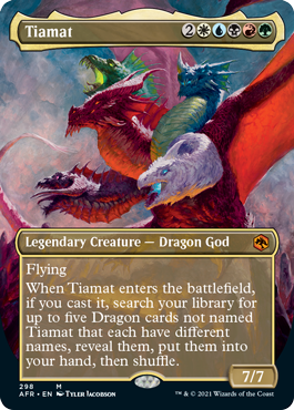 Tiamat (Borderless Alternate Art) [Dungeons & Dragons: Adventures in the Forgotten Realms] | Kessel Run Games Inc. 