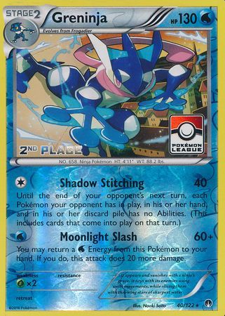 Greninja (40/122) (League Promo 2nd Place) [XY: BREAKpoint] | Kessel Run Games Inc. 