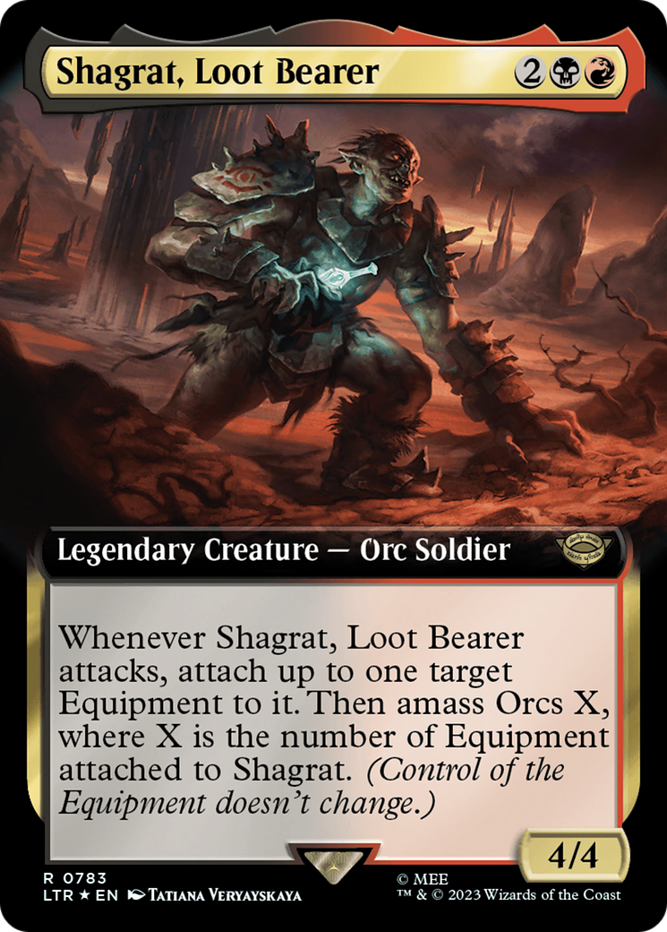 Shagrat, Loot Bearer (Extended Art) (Surge Foil) [The Lord of the Rings: Tales of Middle-Earth] | Kessel Run Games Inc. 