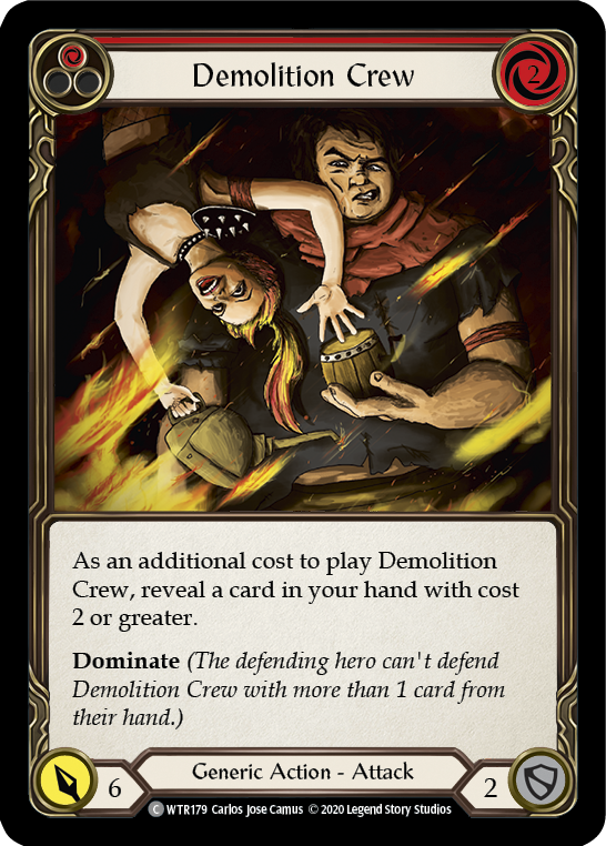 Demolition Crew (Red) [U-WTR179] (Welcome to Rathe Unlimited)  Unlimited Rainbow Foil | Kessel Run Games Inc. 