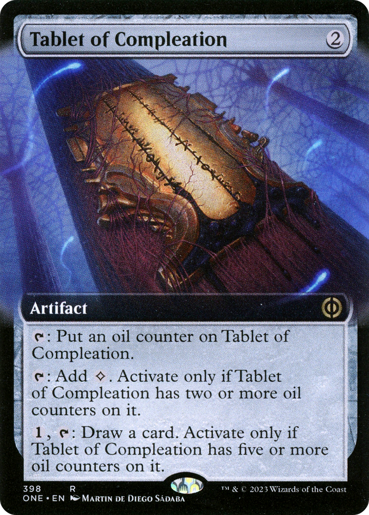 Tablet of Compleation (Extended Art) [Phyrexia: All Will Be One] | Kessel Run Games Inc. 