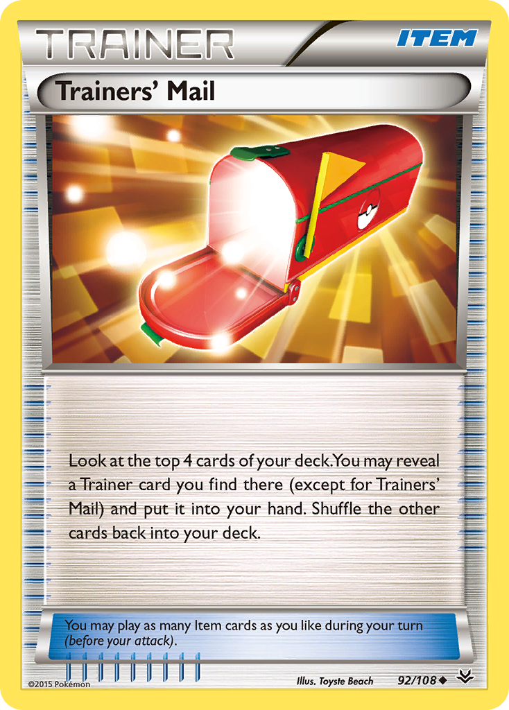 Trainers' Mail (92/108) [XY: Roaring Skies] | Kessel Run Games Inc. 