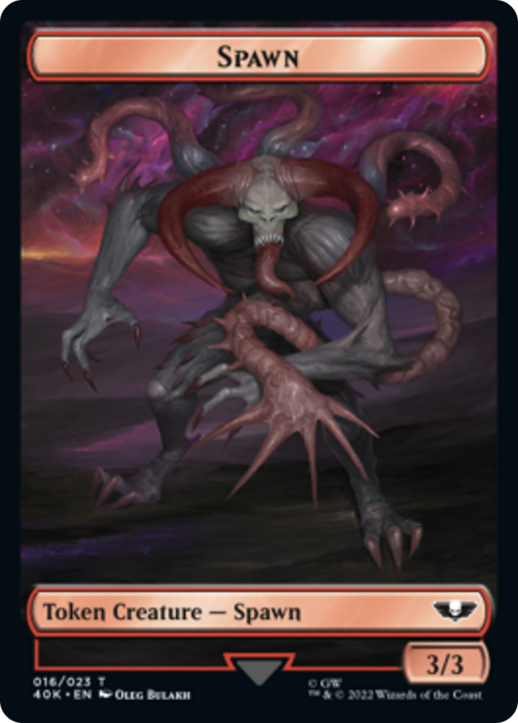 Spawn // Blue Horror Double-Sided Token [Warhammer 40,000 Tokens] | Kessel Run Games Inc. 