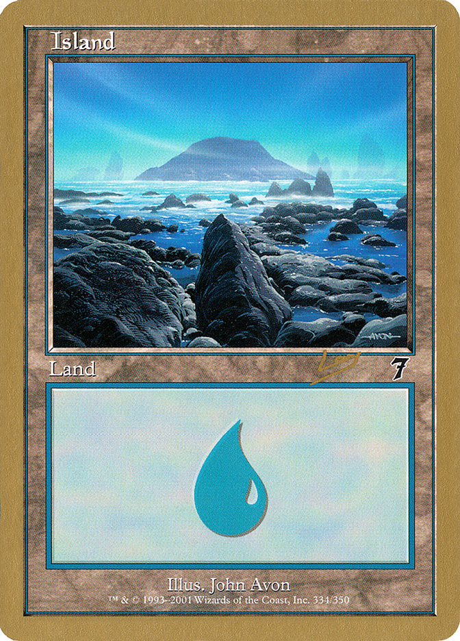 Island (rl334) (Raphael Levy) [World Championship Decks 2002] | Kessel Run Games Inc. 