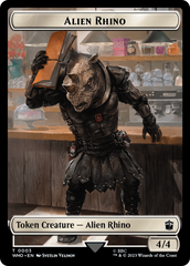 Alien Rhino // Alien Salamander Double-Sided Token (Surge Foil) [Doctor Who Tokens] | Kessel Run Games Inc. 