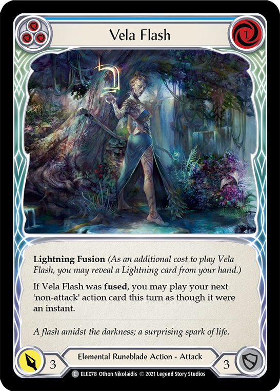 Vela Flash (Blue) [ELE078] (Tales of Aria)  1st Edition Normal | Kessel Run Games Inc. 