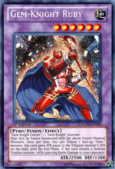 Gem-Knight Ruby [HA05-EN019] Secret Rare | Kessel Run Games Inc. 