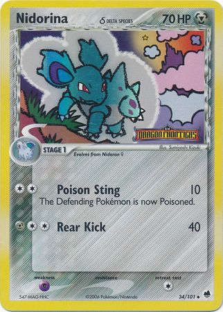 Nidorina (34/101) (Delta Species) (Stamped) [EX: Dragon Frontiers] | Kessel Run Games Inc. 