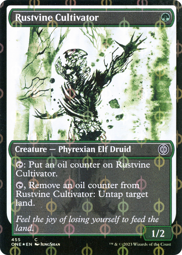 Rustvine Cultivator (Showcase Ichor Step-and-Compleat Foil) [Phyrexia: All Will Be One] | Kessel Run Games Inc. 