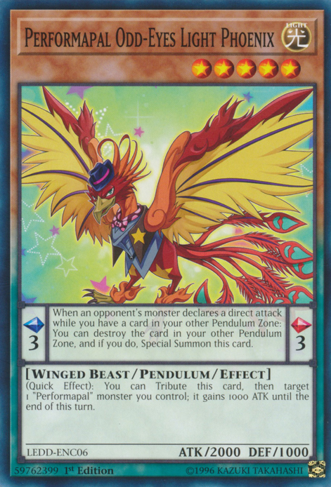 Performapal Odd-Eyes Light Phoenix [LEDD-ENC06] Common | Kessel Run Games Inc. 