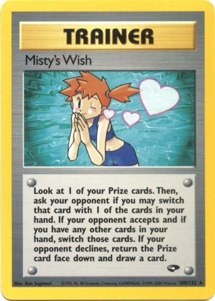 Misty's Wish (108/132) [Gym Challenge Unlimited] | Kessel Run Games Inc. 
