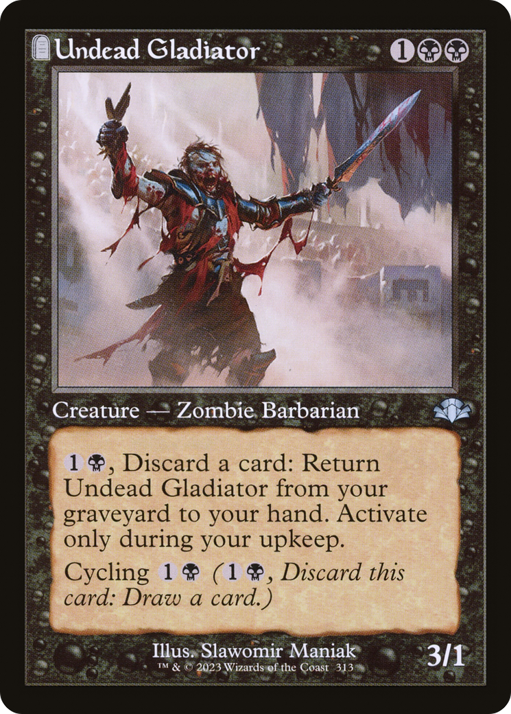 Undead Gladiator (Retro) [Dominaria Remastered] | Kessel Run Games Inc. 