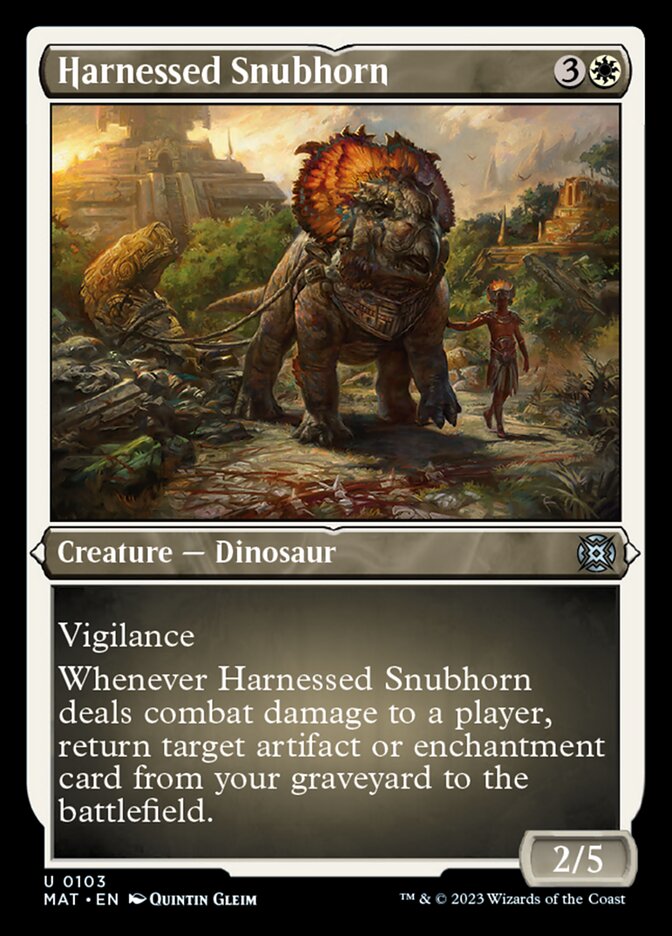Harnessed Snubhorn (Foil Etched) [March of the Machine: The Aftermath] | Kessel Run Games Inc. 