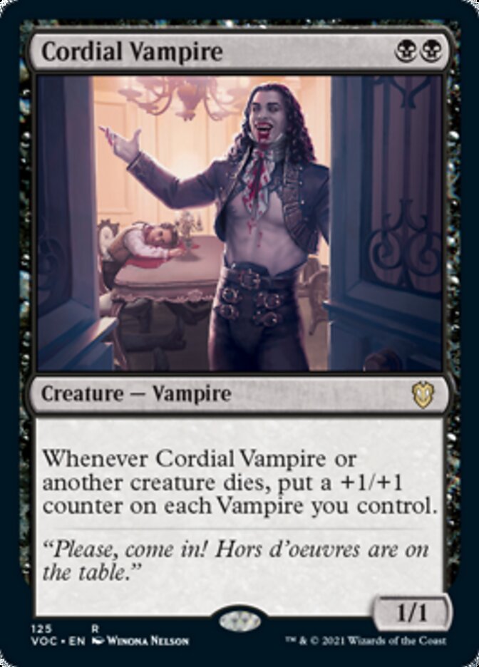 Cordial Vampire [Innistrad: Crimson Vow Commander] | Kessel Run Games Inc. 