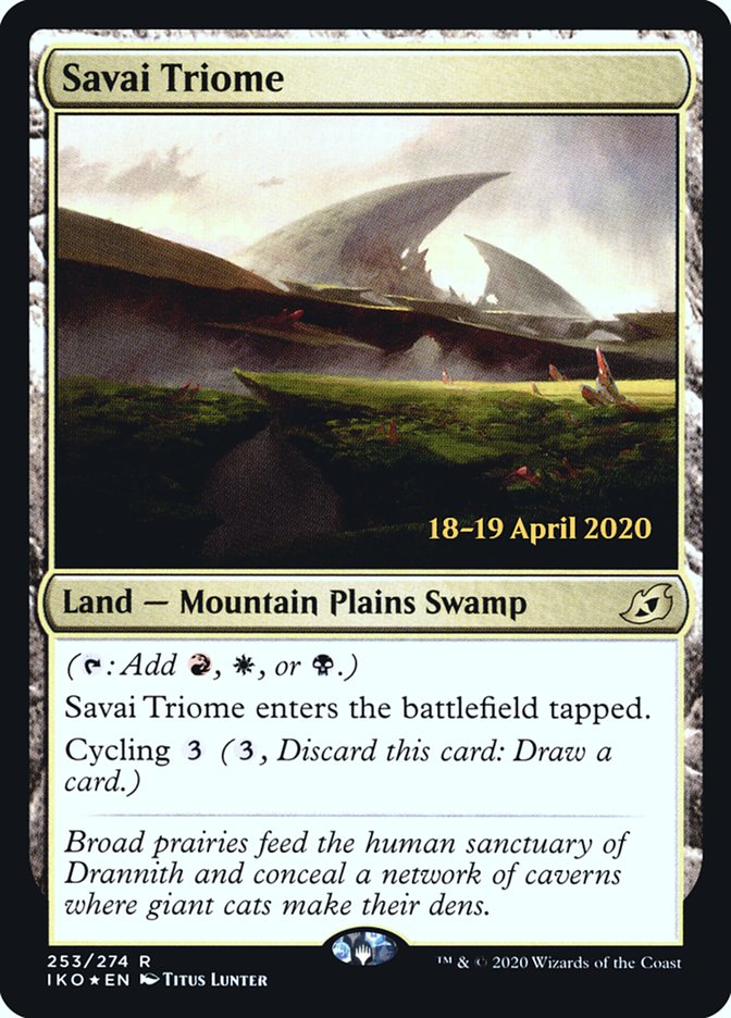 Savai Triome [Ikoria: Lair of Behemoths Prerelease Promos] | Kessel Run Games Inc. 