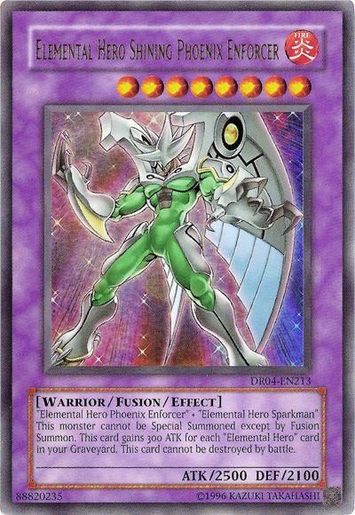 Elemental HERO Shining Phoenix Enforcer [DR04-EN213] Ultra Rare | Kessel Run Games Inc. 