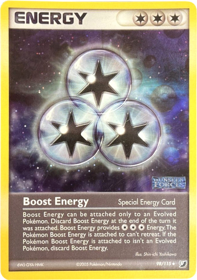 Boost Energy (98/115) (Stamped) [EX: Unseen Forces] | Kessel Run Games Inc. 