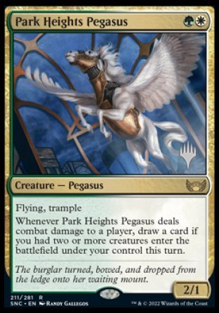 Park Heights Pegasus (Promo Pack) [Streets of New Capenna Promos] | Kessel Run Games Inc. 