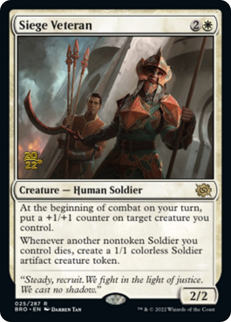 Siege Veteran [The Brothers' War Prerelease Promos] | Kessel Run Games Inc. 