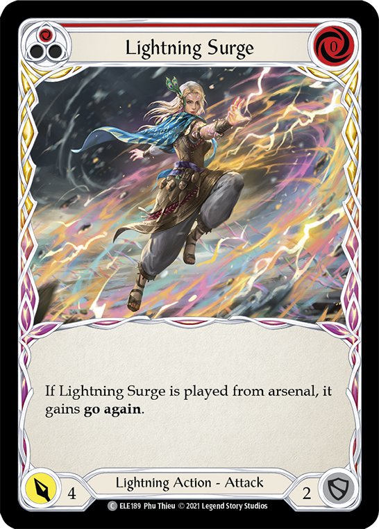 Lightning Surge (Red) [ELE189] (Tales of Aria)  1st Edition Normal | Kessel Run Games Inc. 