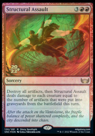 Structural Assault [Streets of New Capenna Prerelease Promos] | Kessel Run Games Inc. 