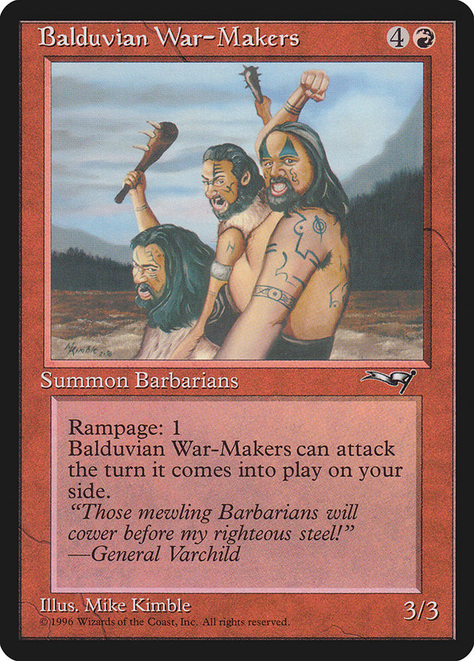 Balduvian War-Makers (Treeline Background) [Alliances] | Kessel Run Games Inc. 