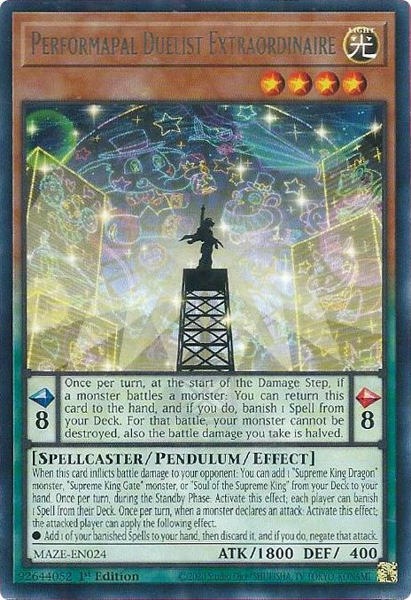 Performapal Duelist Extraordinaire [MAZE-EN024] Rare | Kessel Run Games Inc. 