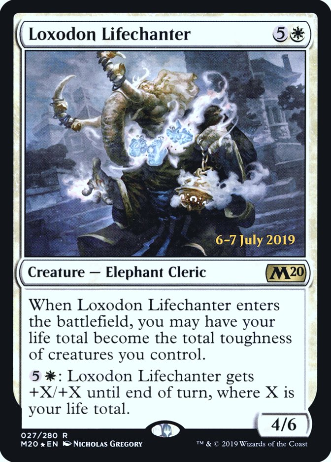 Loxodon Lifechanter [Core Set 2020 Prerelease Promos] | Kessel Run Games Inc. 