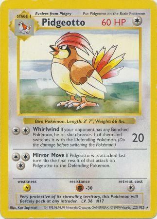 Pidgeotto (22/102) [Base Set Shadowless Unlimited] | Kessel Run Games Inc. 