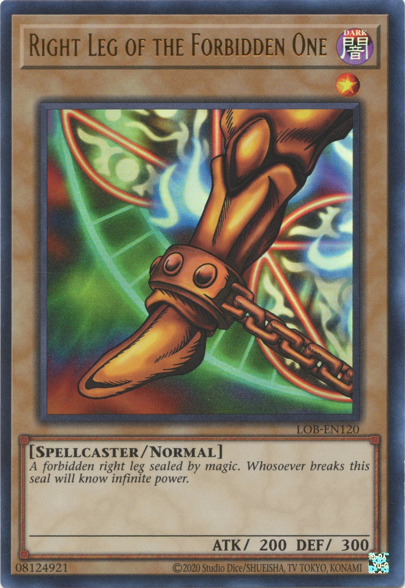 Right Leg of the Forbidden One (25th Anniversary) [LOB-EN120] Ultra Rare | Kessel Run Games Inc. 