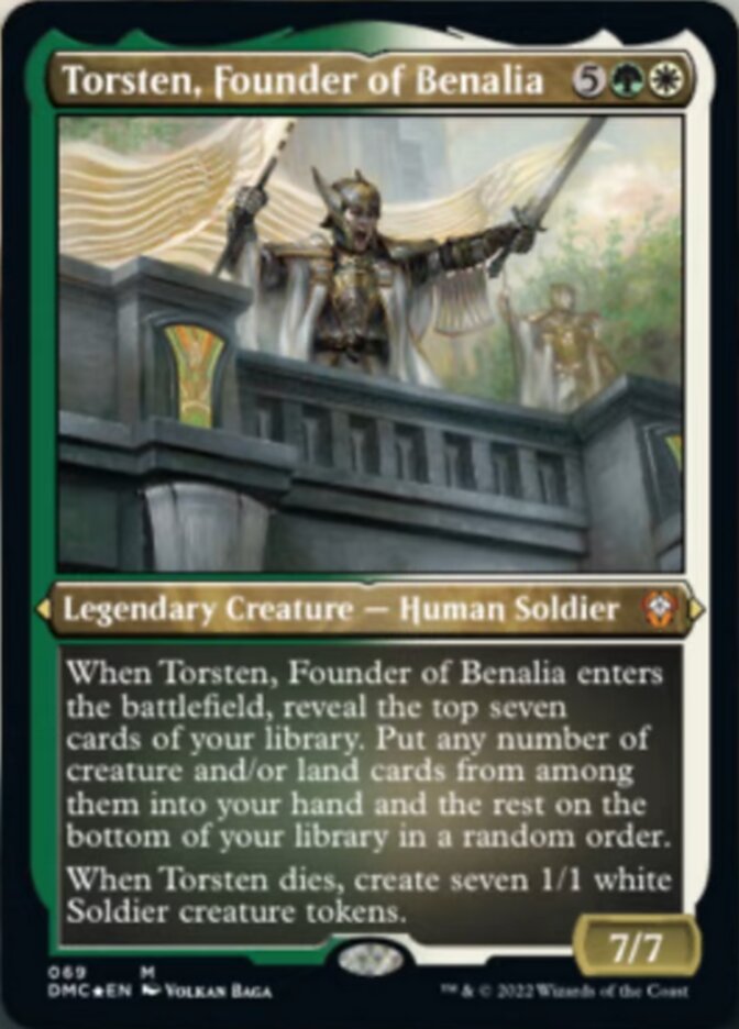 Torsten, Founder of Benalia (Foil Etched) [Dominaria United Commander] | Kessel Run Games Inc. 