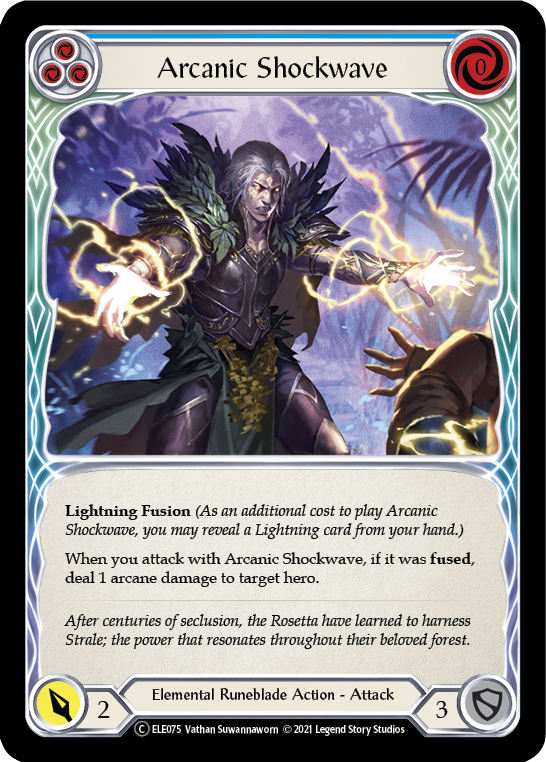 Arcanic Shockwave (Blue) [U-ELE075] (Tales of Aria Unlimited)  Unlimited Rainbow Foil | Kessel Run Games Inc. 