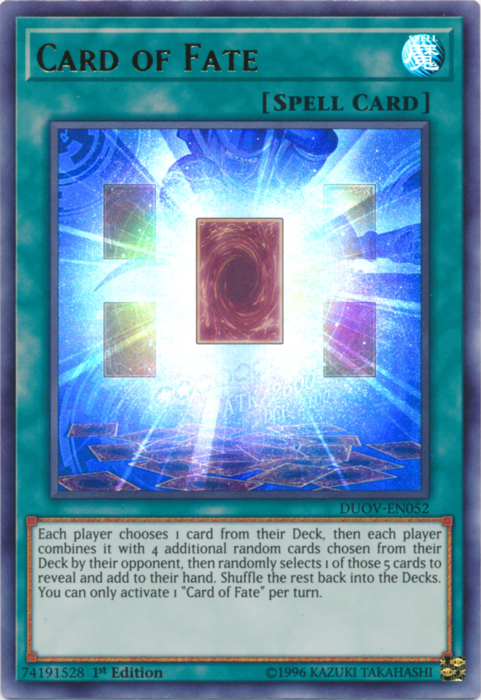 Card of Fate [DUOV-EN052] Ultra Rare | Kessel Run Games Inc. 