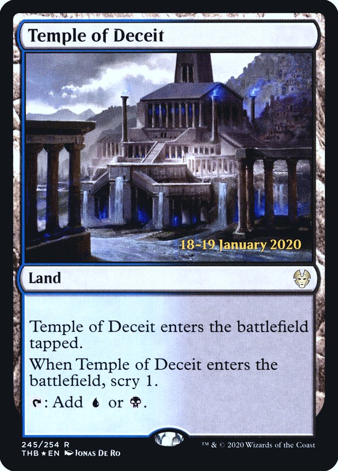 Temple of Deceit [Theros Beyond Death Prerelease Promos] | Kessel Run Games Inc. 