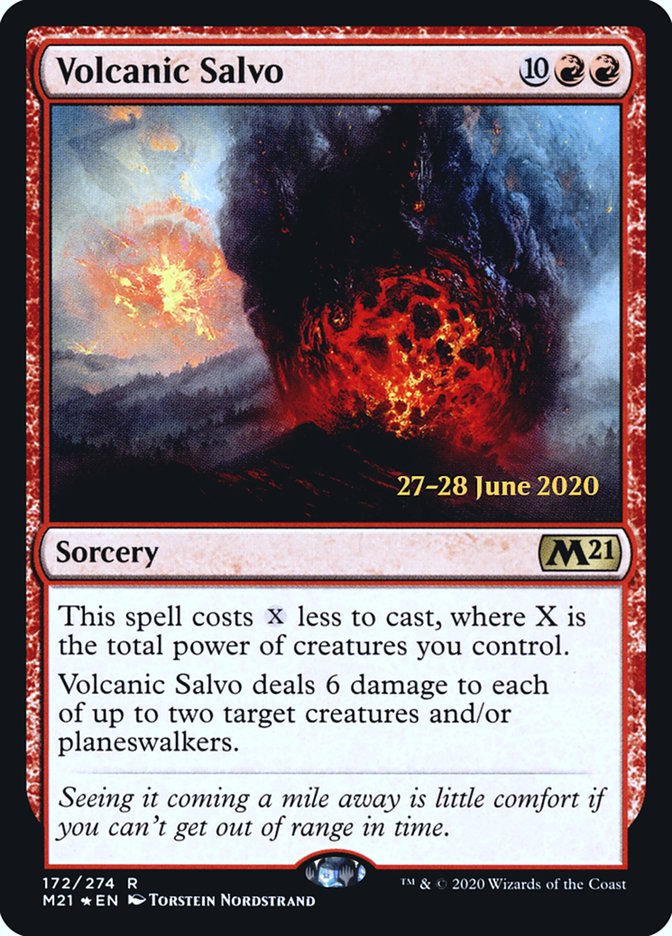 Volcanic Salvo [Core Set 2021 Prerelease Promos] | Kessel Run Games Inc. 