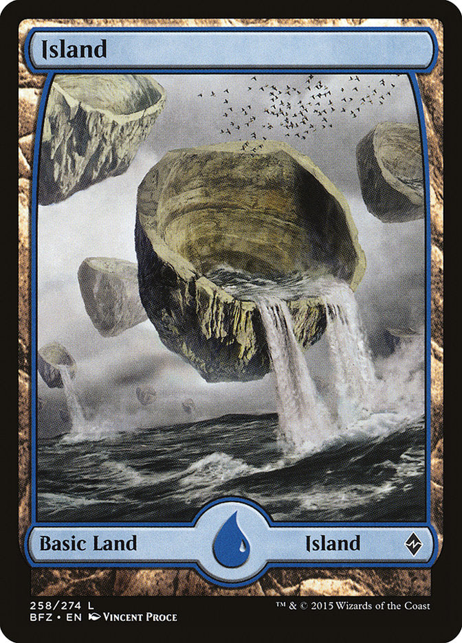Island (258) (Full Art) [Battle for Zendikar] | Kessel Run Games Inc. 