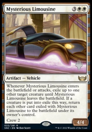 Mysterious Limousine (Promo Pack) [Streets of New Capenna Promos] | Kessel Run Games Inc. 